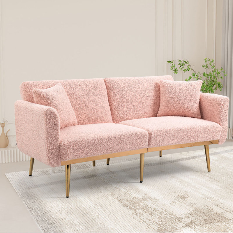 Teddy Upholstered Convertible Sofa Mercer41 Upholstery Color Gray